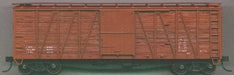 Accurail 4299 HO Scale 40' Outside Braced Wood Door Boxcar Kit - Data Only Oxide - NOS