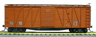 Accurail 4599 HO Scale 40' Single Sheathed Wood Boxcar Kit Oxide Data Only