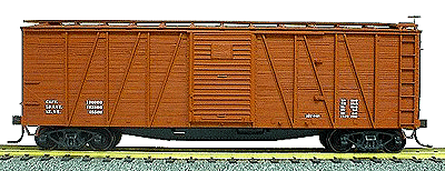 Accurail 4599 HO Scale 40' Single Sheathed Wood Boxcar Kit Oxide Data Only