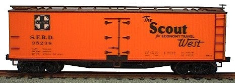 Accurail 48161 HO Scale 40' Wood Reefer Kit Santa Fe "All The Way" - NOS
