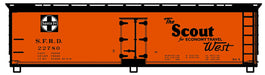 Accurail 48163 HO Scale 40' Wood Reefer Kit Santa Fe "The Scout" SFRD 22780