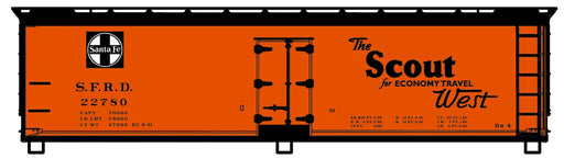 Accurail 48163 HO Scale 40' Wood Reefer Kit Santa Fe "The Scout" SFRD 22780