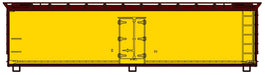 Accurail 4900 HO Scale 40' Wood Reefer Kit As-Built Yellow Unlettered