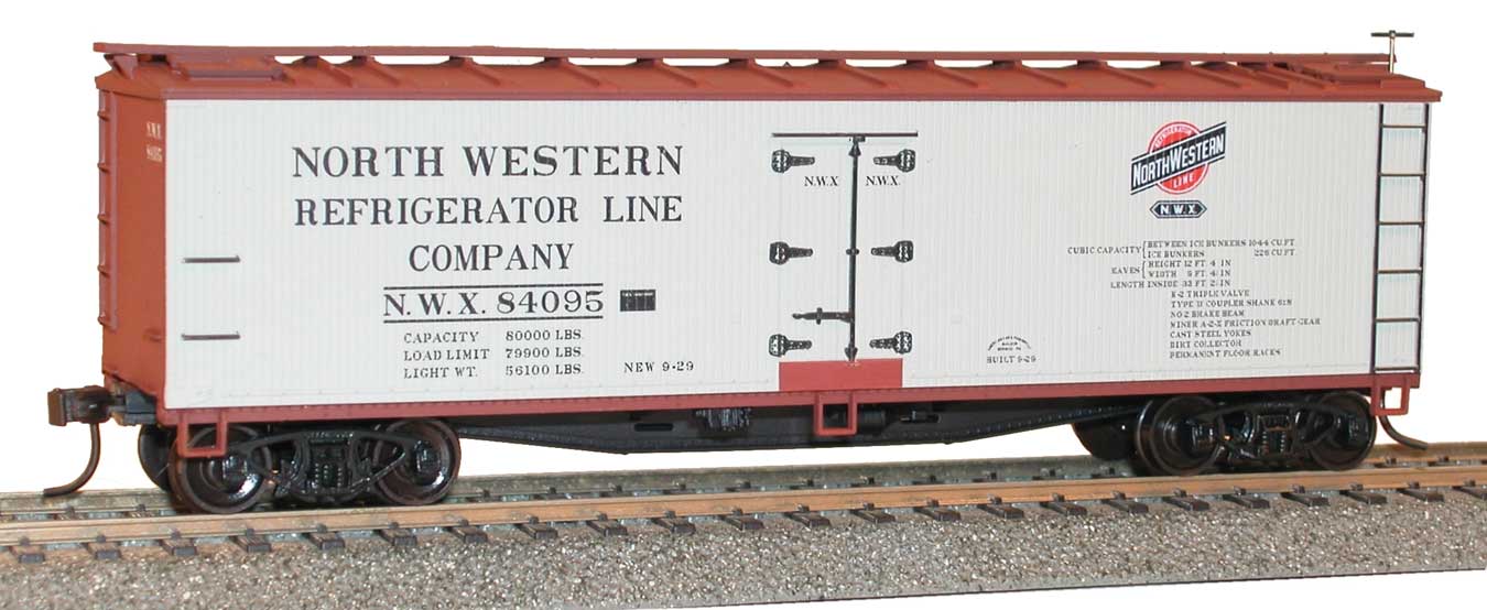 Accurail 4902 HO Scale 40' Wood Reefer Kit North Western Refrigerator Line NWX 84095