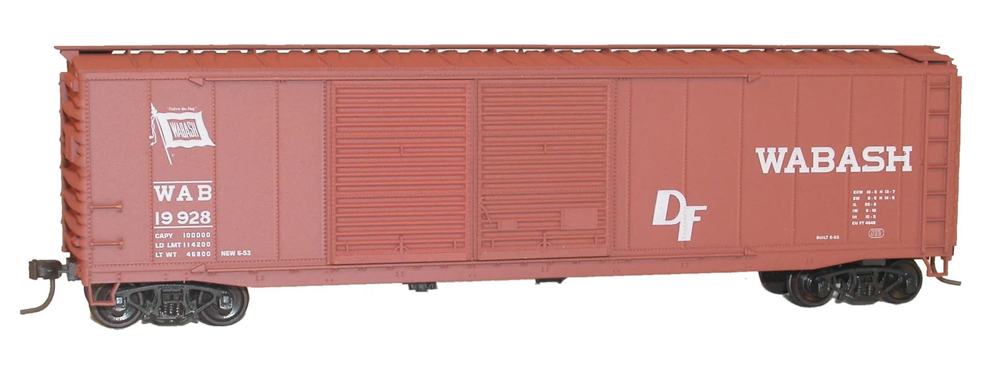 Accurail 5231 HO Scale 50' Double Door Boxcar Kit Wabash WAB 19928