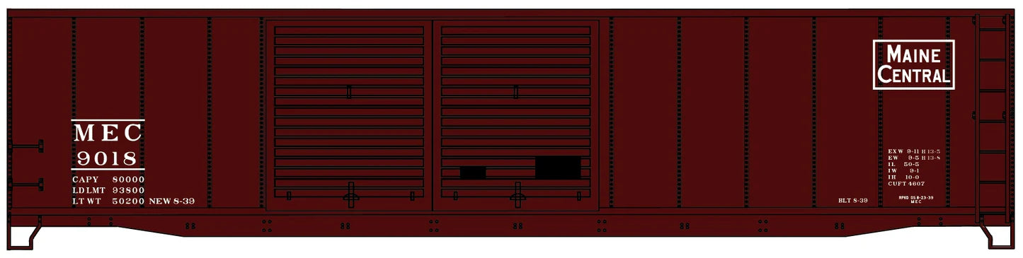 Accurail 5243 HO Scale 50' Double Door Boxcar Kit Maine Central ME 9018