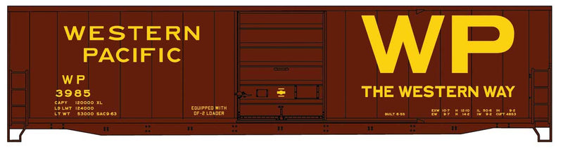 Accurail 5556 HO Scale 50' Steel Boxcar Kit Western Pacific WP 3985