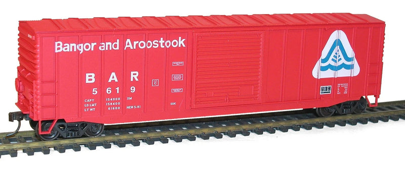 Accurail 5659 HO Scale 50' AAR Exterior Post Boxcar Kit Bangor & Aroostook BAR 5619