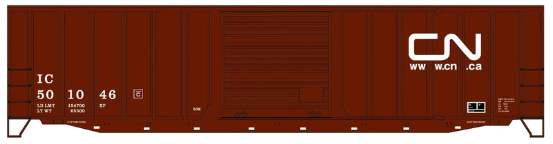 Accurail 5662 HO Scale 50' AAR Exterior Post Boxcar Kit Canadian National IC 501046 (Website Noodle Logo)