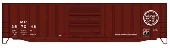 Accurail 5666 HO Scale 50' AAR Exterior Post Boxcar Kit Missouri Pacific MP 367048
