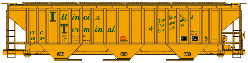 Accurail 6548 HO Scale PS 4750 Covered Hopper Kit Illinois Terminal ITC 2034