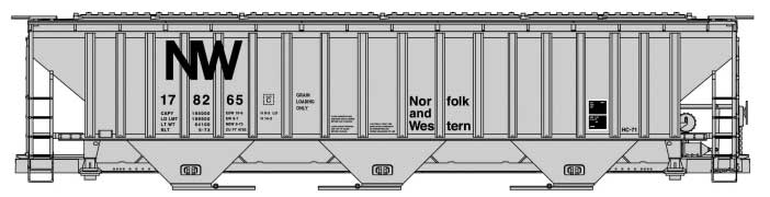 Accurail 6549 HO Scale PS 4750 Covered Hopper Kit Norfolk & Western NW 178265
