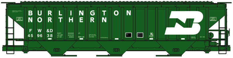 Accurail 6550 HO Scale PS 4750 Covered Hopper Kit Burlington Northern FW&D 459638