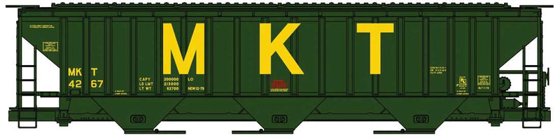 Accurail 6551 HO Scale PS 4750 Covered Hopper Kit Missouri-Kansas-Texas MKT 4267