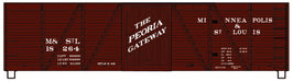 Accurail 7022 HO Scale 40' Single Sheath Boxcar Kit Minneapolis & Saint Louis M&StL 1826 (Peoria Gateway Slogan)