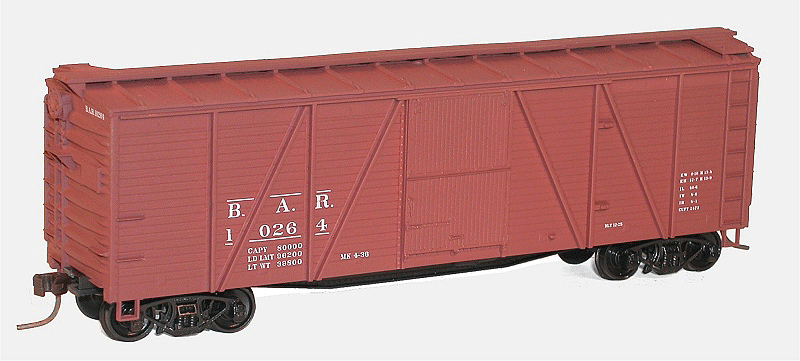 Accurail 7206 HO Scale 40' Single Sheath Boxcar Kit Bangor & Aroostook BAR 10264