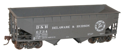 Accurail 7726 HO Scale AAR 50 Ton Offset Side Twin Hopper Kit Delaware & Hudson D&H 6734