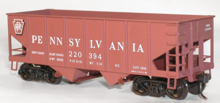 Accurail 8006 HO Scale USRA 55 Ton 2 Bay Open Hopper Kit Pennsylvania PRR (Single Car - Shadow Keystone)