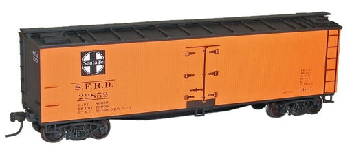 Accurail 8050 HO Scale 40' Wood Reefer Kit Santa Fe "No Slogan" Single Car - NOS