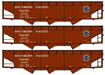 Accurail 8060 HO Scale AAR 70 Ton Offset 3 Bay Hopper Kit Southern Pacific T&NO (3 Pack)