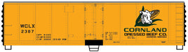 Accurail 80932 HO Scale 40' Steel Reefer Kit Wilson Car Lines WCLX 2387 (Cornland Dressed Beef Logo)