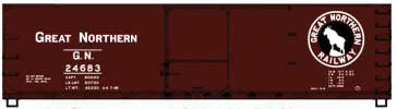 Accurail 81103 HO Scale 40' Double Sheath Boxcar Kit Great Northern GN 24683