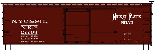 Accurail 81403 HO Scale 36' Double Sheath Boxcar Kit Nickel Plate Road NKP 27703