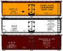Accurail 8156 HO Scale 40' Wood Reefer Kit (C&O, B&M, Lackawanna) 3 Car Set