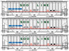 Accurail 8157 HO Scale 4750 CoveredHopper Kit 3 ICE Ex-SOO Line 3 Car Set