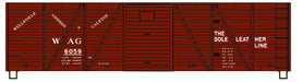 Accurail 81601 HO Scale 40' Single Sheath Boxcar Kit Wellsville, Addison & Galeton WAG 6059