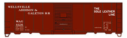 Accurail 81603 HO Scale 40' AAR Steel Boxcar Kit Wellsville, Addison & Galeton WAG 4126