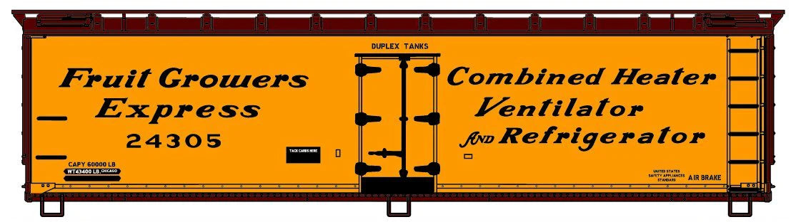 Accurail 81611 HO Scale 40' Wood Reefer Kit Fruit Growers Express (Early)
