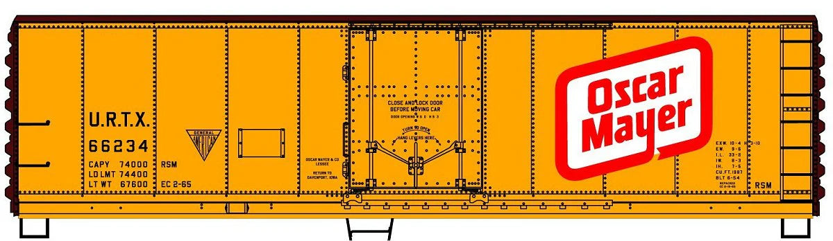 Accurail 81641 HO Scale 40' Reefer Kit Oscar Mayer URTX 66234