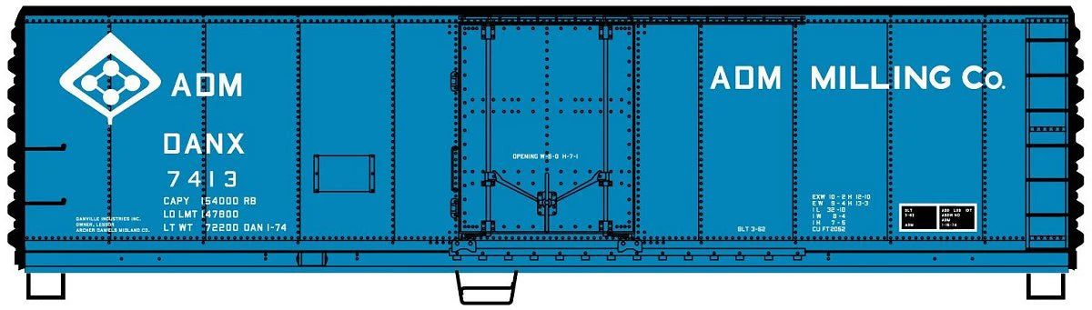 Accurail 81642 HO Scale 40' Reefer Kit Archer-Daniels-Midland DANX 7413 (Molecule Logo Scheme)