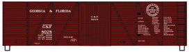 Accurail 81683 HO Scale 40' 6 Panel Boxcar Kit Georgia & Florida G&F 8001 (AS-Delivered 1927 Scheme)