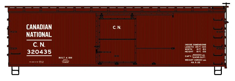 Accurail 81691 HO Scale 36' Double Sheath Boxcar Kit Canadian National CN
