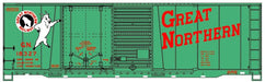 Accurail 81701 HO Scale 40' Combo Door Boxcar Kit Great Northern (Jade Green) GN