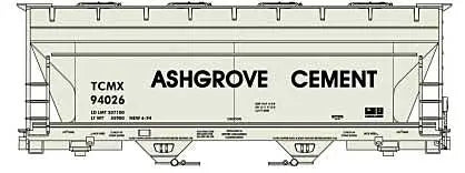 Accurail 81713 HO Scale ACF 2 Bay Covered Hopper Kit Ashgrove Cement TCMX 94026