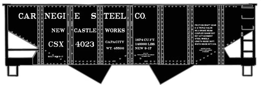 Accurail 81721 HO Scale USRA Twin Hopper Kit Carnegie Steel #4023