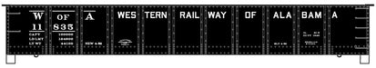 Accurail 81733 HO Scale 41' AAR Steel Gondola Kit Western Railway of Alabama WofA 11837
