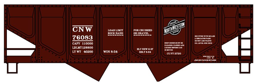 Accurail 81741 HO Scale USRA 55 Ton Twin Hopper Kit Chicago & North Western CNW
