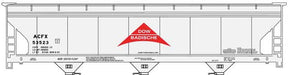 Accurail 81761 HO Scale ACF 3 Bay Covered Hopper Kit Dow Badische ACFX 53523