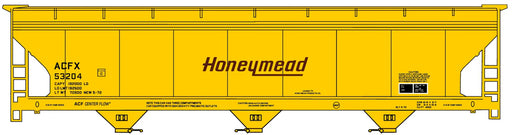 Accurail 81762 HO Scale ACF 3 Bay Covered Hopper Kit Honeymead ACFX 53204