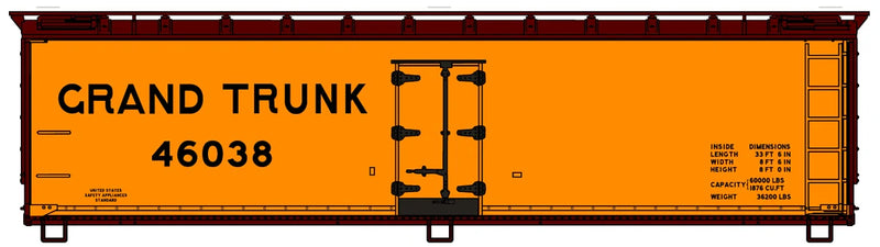 Accurail 81802 HO Scale 40' Wood Reefer Kit Grand Trunk 46038