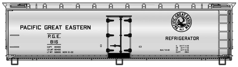 Accurail 81803 HO Scale 40' Wood Reefer Kit Pacific Great Eastern PGE 818