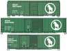 Accurail 8181 HO Scale 40' and 50' Boxcar Kit 3 Pack Great Northern GN (Glacier Green)