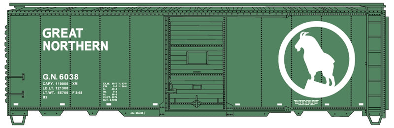 Accurail 81811 HO Scale 40' Single Door Boxcar Kit Great Northern (Glacier Green) GN 6038