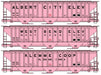 Accurail 8182 HO Scale PS 4750 Pink Co-op Covered Hopper Kit 3 Pack