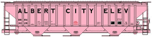 Accurail 81821 HO Scale PS 4750 3 Bay Covered Hopper Kit Albert City Elevator RRRX 3028