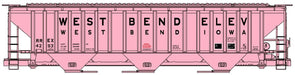 Accurail 81822 HO Scale PS 4750 3 Bay Covered Hopper Kit West Bend Elevator RREX 4293